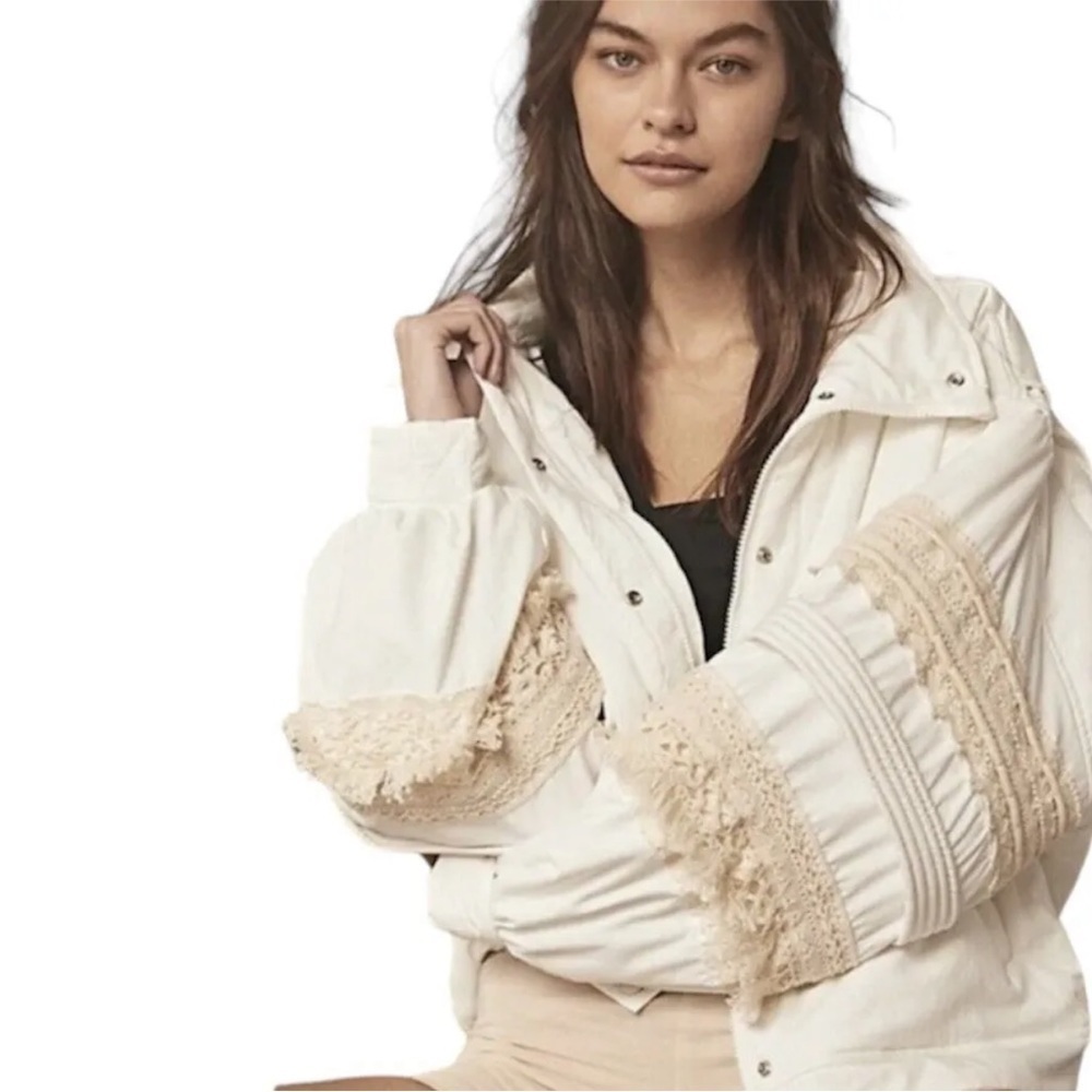 NWT Free People Solstice Bomber Size XS Color White - Picture 3 of 17